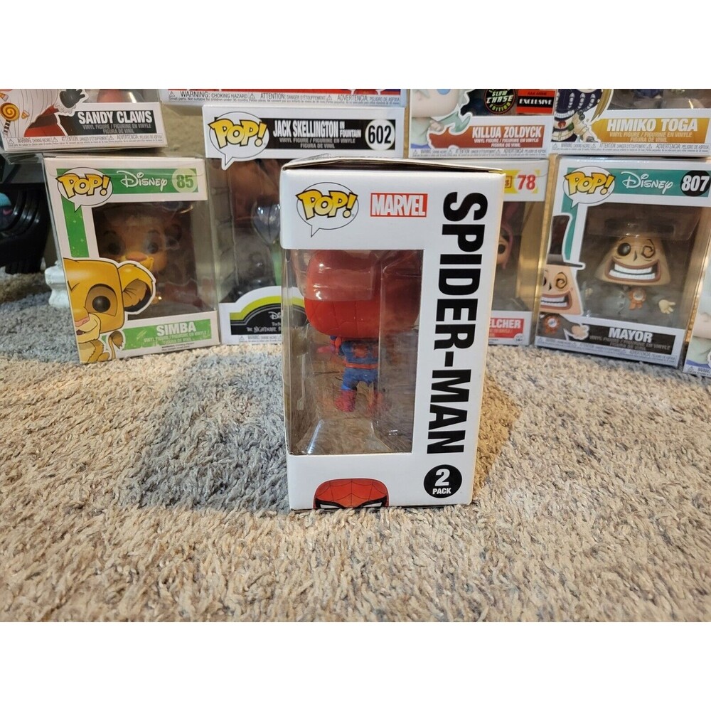Funko Pop Spiderman Vs. Spiderman 2 Pack Pop Vinyl Figure EE Exclusive - Picture 4 of 8